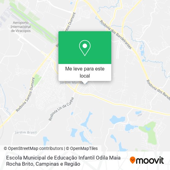 Escola Municipal de Educação Infantil Odila Maia Rocha Brito mapa