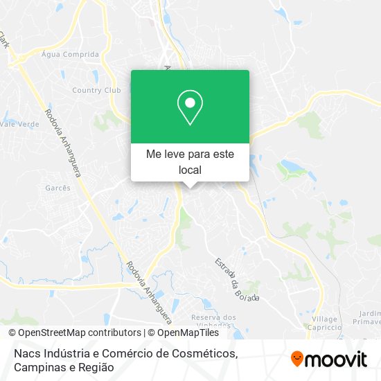 Nacs Indústria e Comércio de Cosméticos mapa