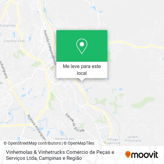Vinhemolas & Vinhetrucks Comércio de Peças e Serviços Ltda mapa