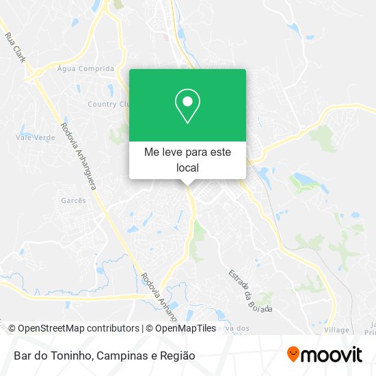 Bar do Toninho mapa