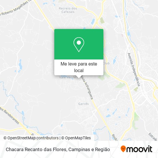 Chacara Recanto das Flores mapa