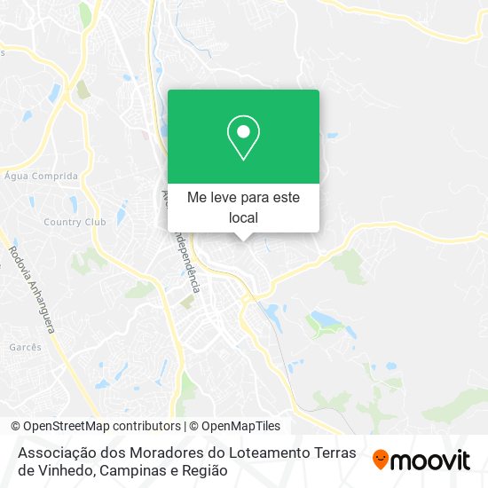 Associação dos Moradores do Loteamento Terras de Vinhedo mapa