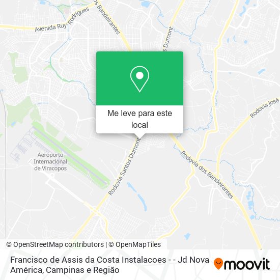 Francisco de Assis da Costa Instalacoes - - Jd Nova América mapa