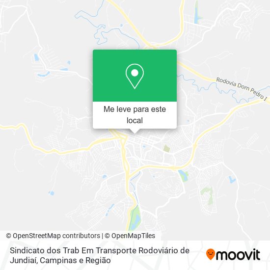 Sindicato dos Trab Em Transporte Rodoviário de Jundiaí mapa