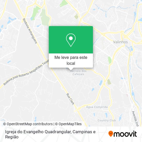 Igreja do Evangelho Quadrangular mapa