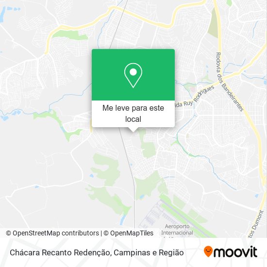 Chácara Recanto Redenção mapa