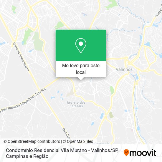 Condomínio Residencial Vila Murano - Valinhos / SP mapa