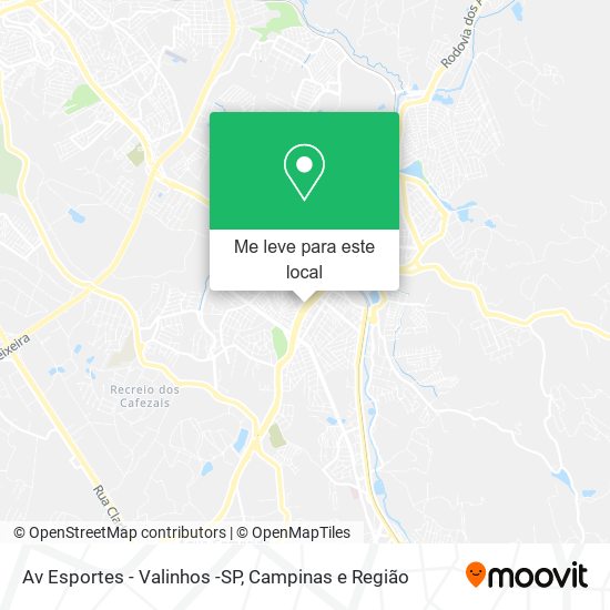 Av Esportes - Valinhos -SP mapa