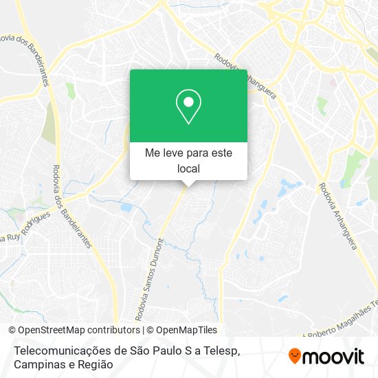 Telecomunicações de São Paulo S a Telesp mapa