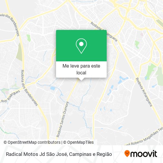 Radical Motos Jd São José mapa