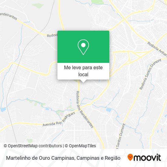 Martelinho de Ouro Campinas mapa