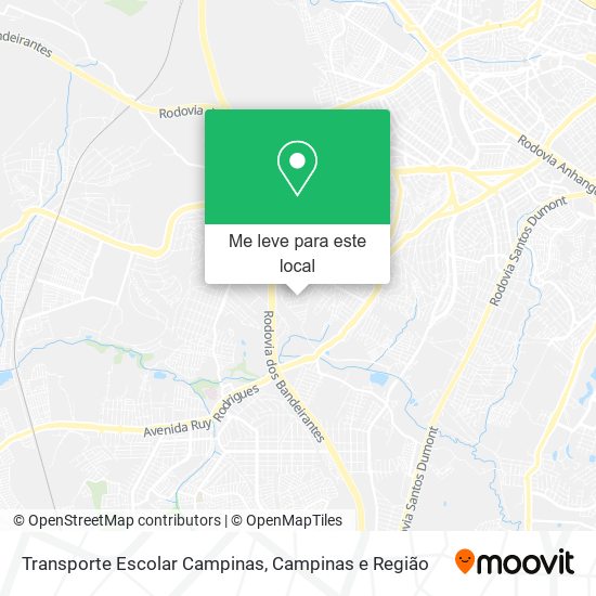 Transporte Escolar Campinas mapa