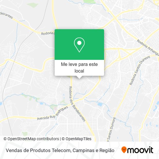 Vendas de Produtos Telecom mapa