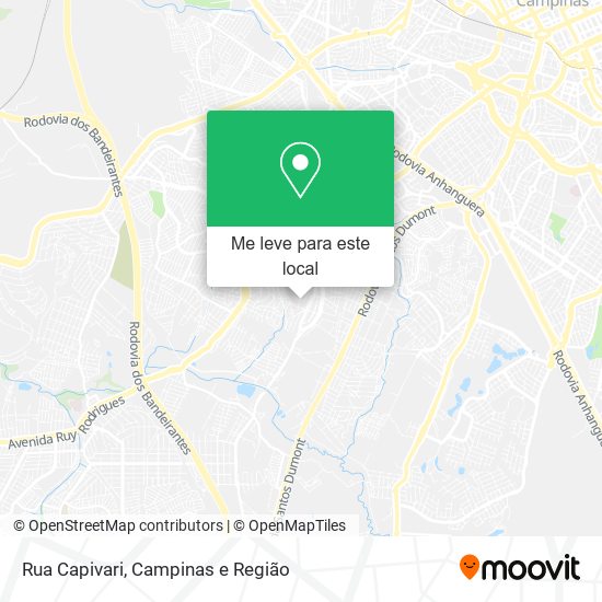 Rua Capivari mapa