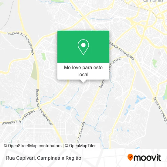 Rua Capivari mapa