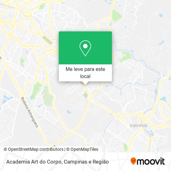 Academia Art do Corpo mapa