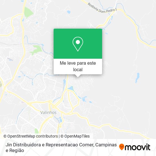 Jin Distribuidora e Representacao Comer mapa