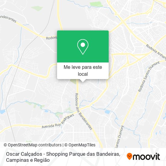 Oscar Calçados - Shopping Parque das Bandeiras mapa