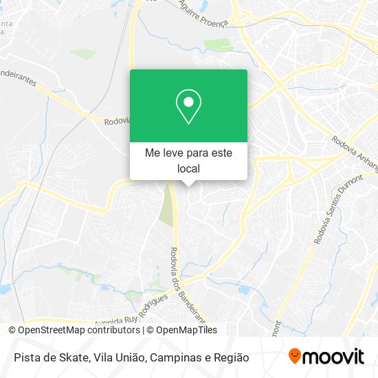 Pista de Skate, Vila União mapa