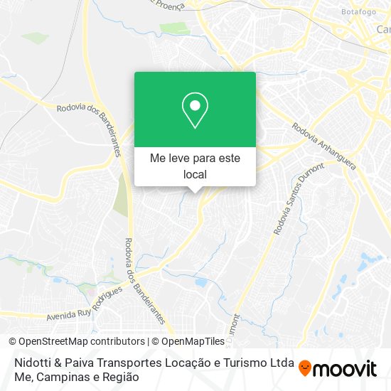 Nidotti & Paiva Transportes Locação e Turismo Ltda Me mapa