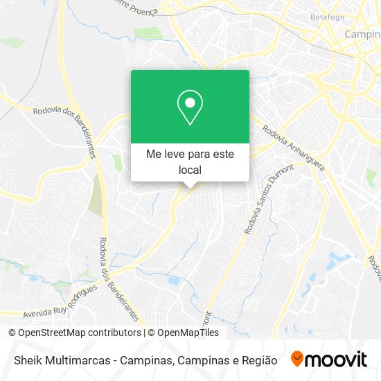 Sheik Multimarcas - Campinas mapa