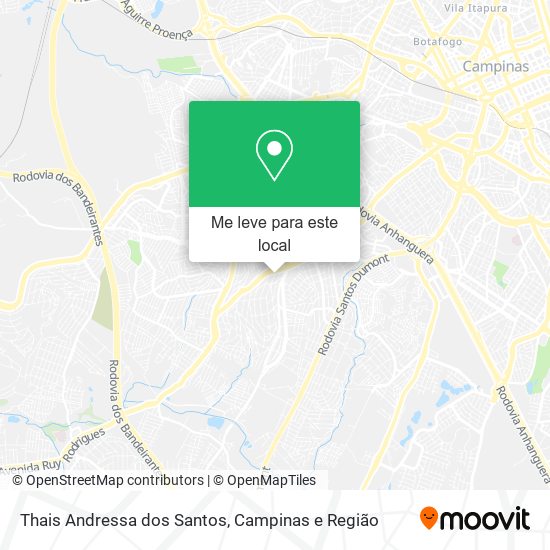 Thais Andressa dos Santos mapa