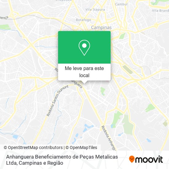 Anhanguera Beneficiamento de Peças Metalicas Ltda mapa