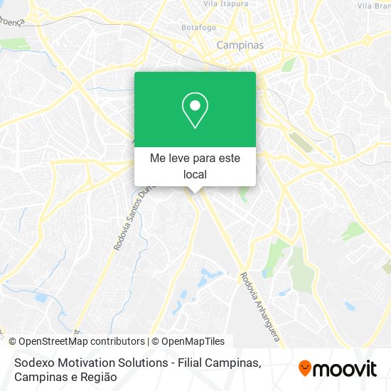 Sodexo Motivation Solutions - Filial Campinas mapa