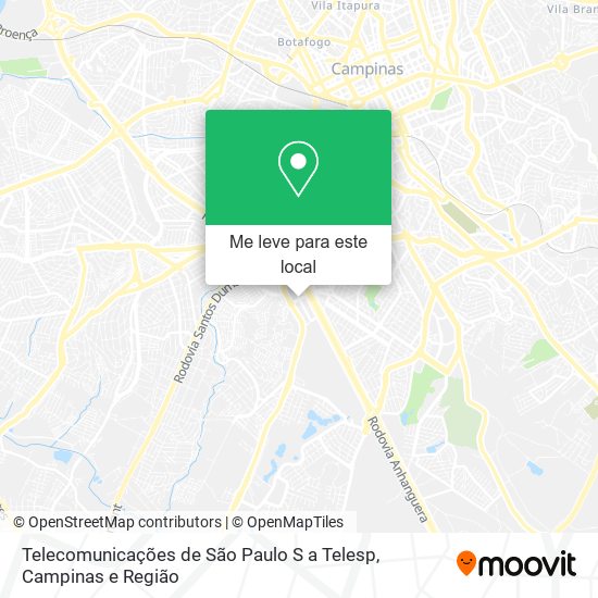 Telecomunicações de São Paulo S a Telesp mapa