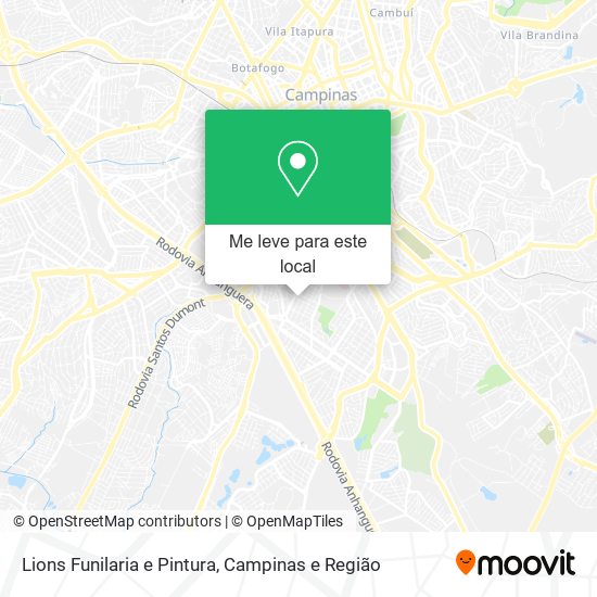 Lions Funilaria e Pintura mapa