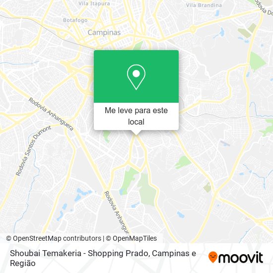 Shoubai Temakeria - Shopping Prado mapa