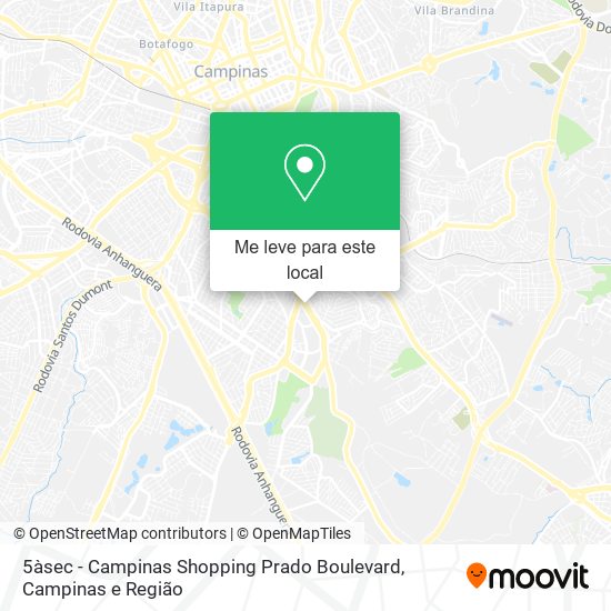5àsec - Campinas Shopping Prado Boulevard mapa