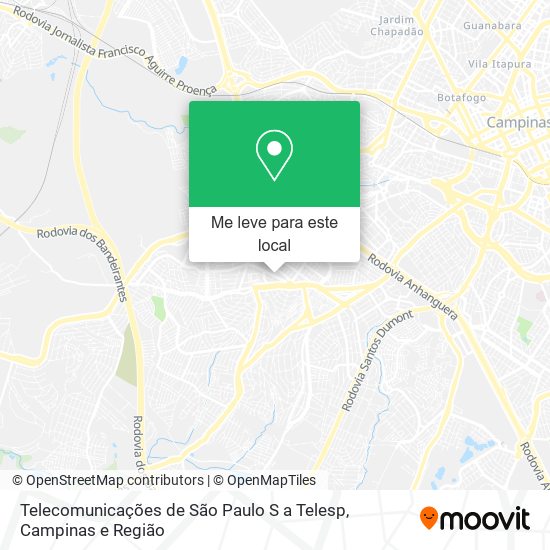 Telecomunicações de São Paulo S a Telesp mapa