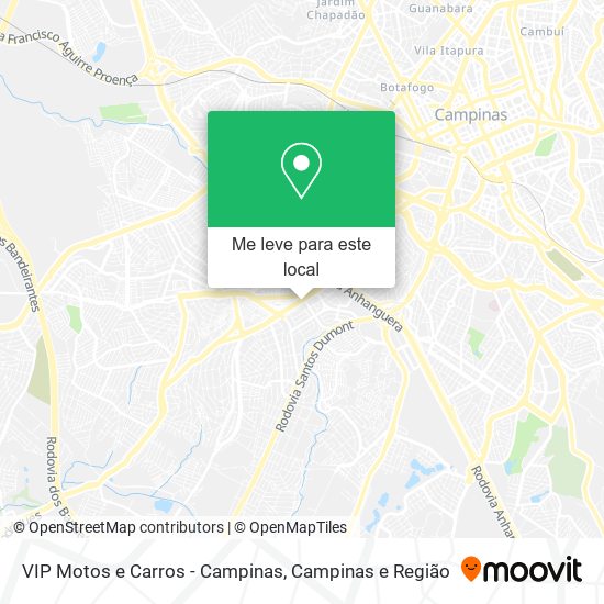 VIP Motos e Carros - Campinas mapa