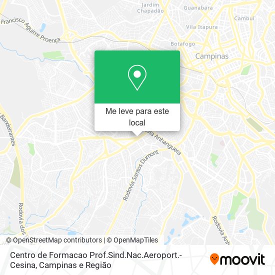 Centro de Formacao Prof.Sind.Nac.Aeroport.- Cesina mapa