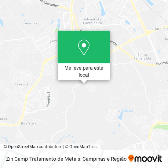 Zin Camp Tratamento de Metais mapa