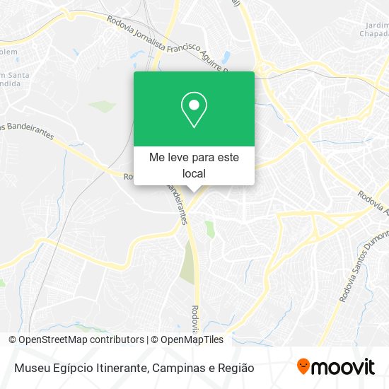 Museu Egípcio Itinerante mapa