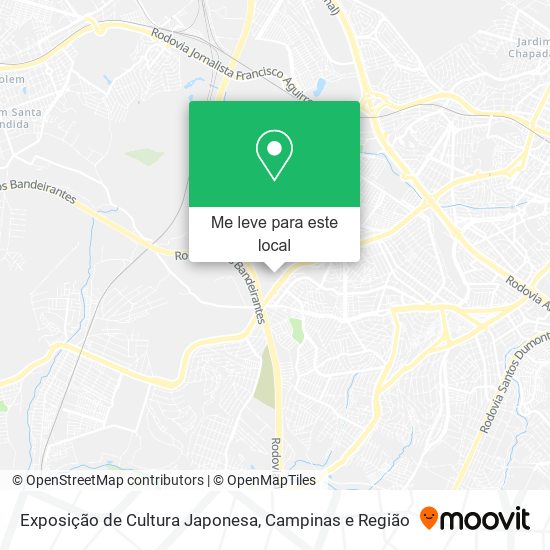 Exposição de Cultura Japonesa mapa