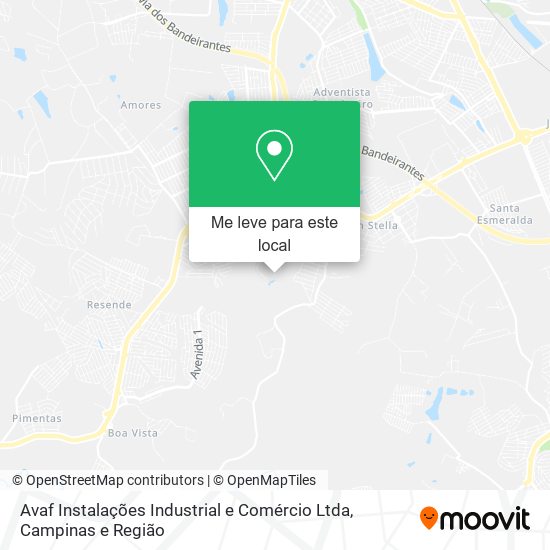Avaf Instalações Industrial e Comércio Ltda mapa