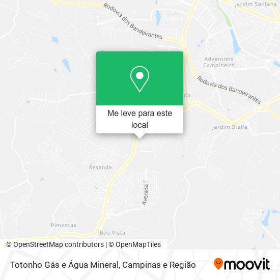 Totonho Gás e Água Mineral mapa