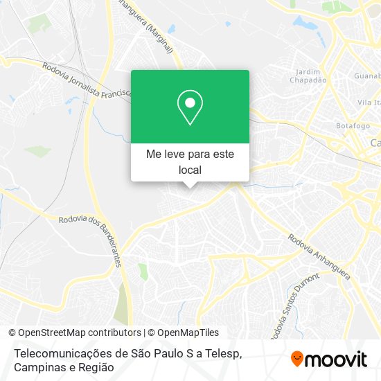 Telecomunicações de São Paulo S a Telesp mapa