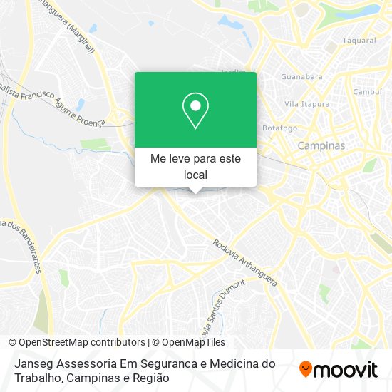 Janseg Assessoria Em Seguranca e Medicina do Trabalho mapa