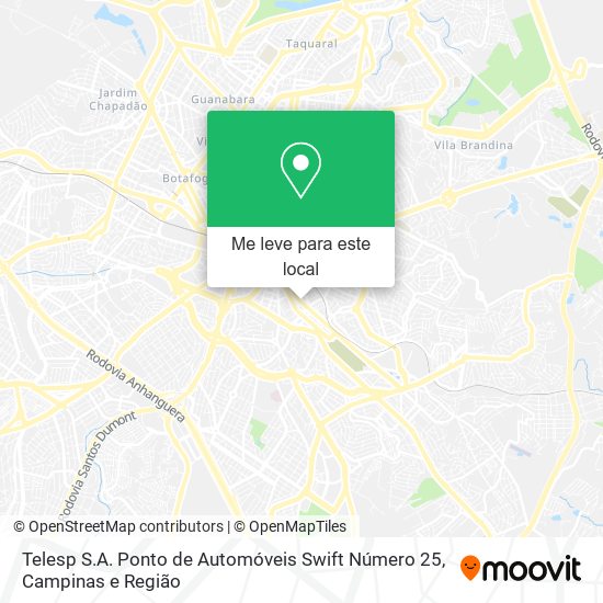 Telesp S.A. Ponto de Automóveis Swift Número 25 mapa