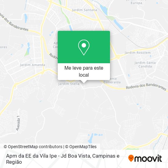 Apm da EE da Vila Ipe - Jd Boa Vista mapa