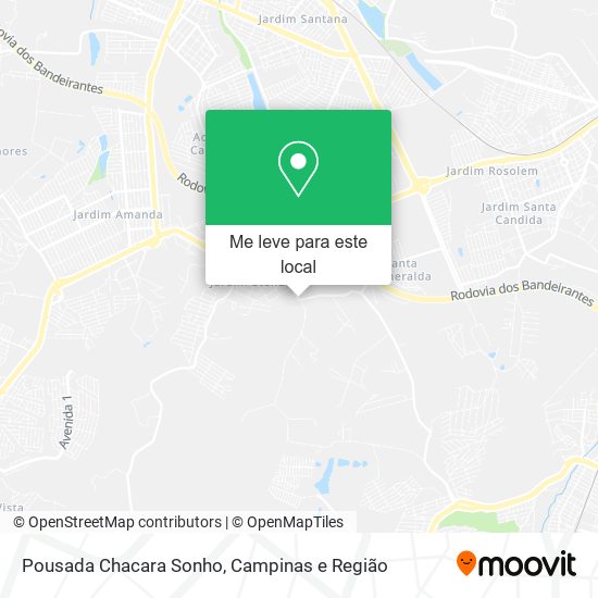 Pousada Chacara Sonho mapa