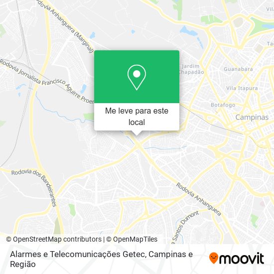 Alarmes e Telecomunicações Getec mapa