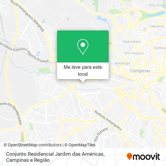 Conjunto Residencial Jardim das Américas mapa
