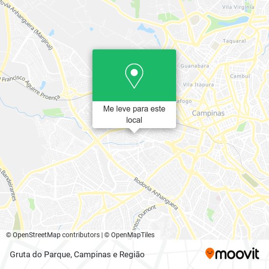 Gruta do Parque mapa