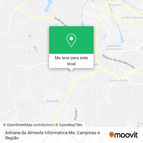 Adriana de Almeida Informática-Me mapa