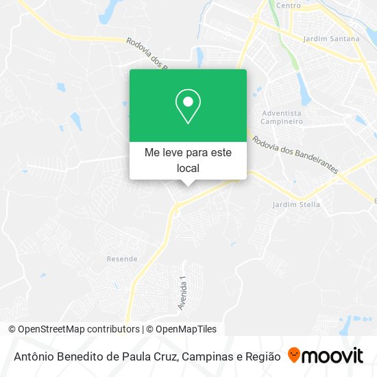 Antônio Benedito de Paula Cruz mapa